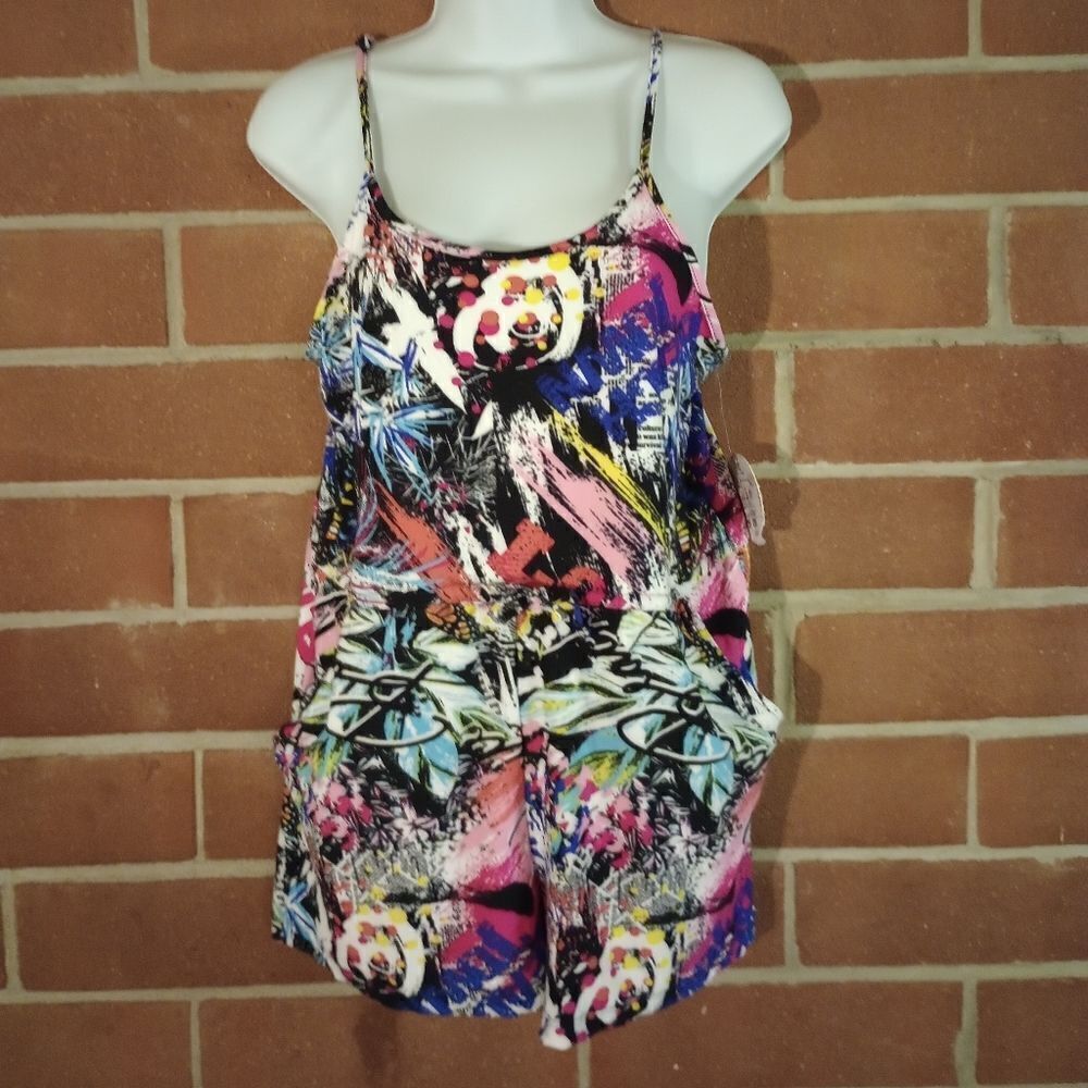 Jolie & Joy Print Shorts Romper